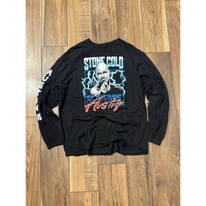 WWE Stone Cold Steve Austin Long Sleeve Size Men's X-Large Lightning Sleeve Hit
